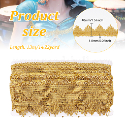 Ruban de dentelle polyester scintillant&nbsp;OCOR-WH0080-33B