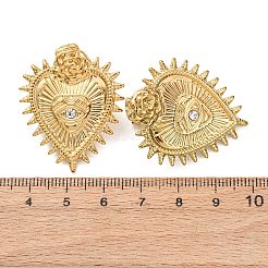 Orecchini a perno da donna in acciaio inossidabile 304 con strass per San Valentino&nbsp;EJEW-L315-02G