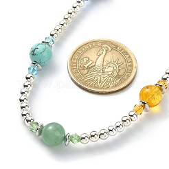 Collana con perline rotonde miste sintetiche e naturali&nbsp;NJEW-TA00105