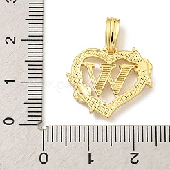 Pendentifs en laiton de coeur&nbsp;KK-I714-04G-W