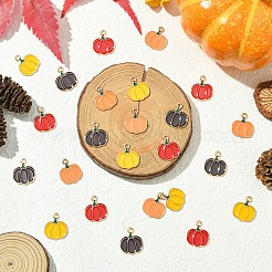 24 Stück 4 Farben Thanksgiving Day Thema Legierung Emaille Anhänger&nbsp;ENAM-YW0005-32