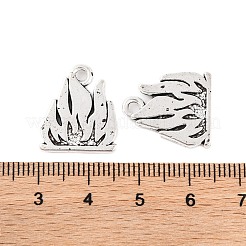 Flamme tibetischem Stil Legierung Anhänger&nbsp;TIBEP-S295-40AS-RS
