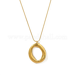 Colliers à pendentif en acier inoxydable 304 avec chaîne serpent ronde pour femmes&nbsp;WG6E1C5-01