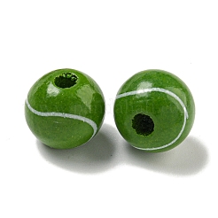 Perles européennes en bois imprimées&nbsp;WOOD-G022-11D