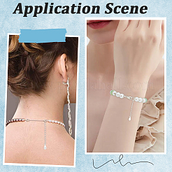 6 pz 3 stili 925 catene estensibili intrecciate in argento sterling&nbsp;STER-BBC0009-88