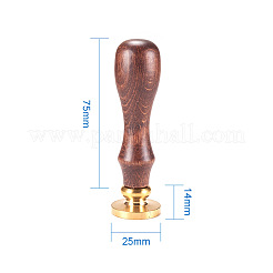 Sellos de sellos de cera de latón y álbum de recortes de letras diy y juegos de manijas de madera&nbsp;AJEW-PH0010-K
