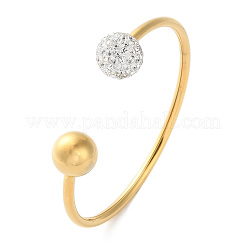 Bracelets manchettes en acier inoxydable 304&nbsp;BJEW-A036-05G