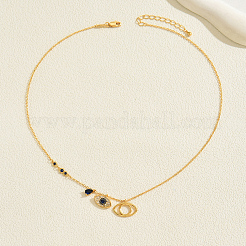 Collana con pendente da donna in ottone con micro pavé di zirconi cubici&nbsp;CV1412