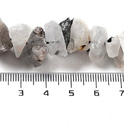 Rohe grobe natürliche schwarze Rutilquarzperlenstränge&nbsp;G-P528-A07-01