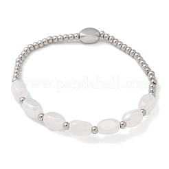 304 Edelstahlperlen-Stretcharmbänder für Damen&nbsp;BJEW-M054-01P-01