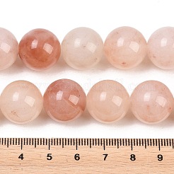 Hilos de cuentas de jade persa rosa natural color flor de durazno&nbsp;G-NH0071-A01-16mm