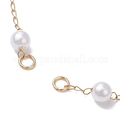 Runde ABS-Imitationsperlen-Gliederkettenarmbandherstellung&nbsp;AJEW-JB01301