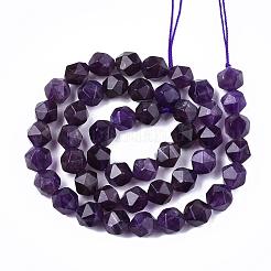 Natürlichen Amethyst Perlen Stränge&nbsp;G-R448-8mm-07