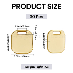 30 pz ciondoli in acciaio inossidabile 304&nbsp;STAS-CP0001-10G