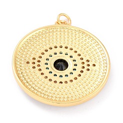 Vrais pendentifs en laiton plaqué 18k or véritable micro pavé zircone cubique&nbsp;ZIRC-L100-084G-05