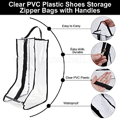 Durchsichtige Aufbewahrungstaschen aus PVC-Kunststoff mit Reißverschluss und Griffen&nbsp;ABAG-WH0045-71B