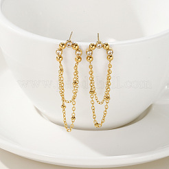 Boucles d'oreilles à pampilles en cristal et strass en acier inoxydable 304&nbsp;FS-WGBDD4A-01