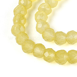 Chapelets de perles en verre imitation jade&nbsp;LS-GLAA-T028-3mm-11J
