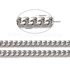 Anlaufgeschützte Panzerketten aus Edelstahl 201 zur Schmuckherstellung für Herren&nbsp;CHS-A003B-1.8mm