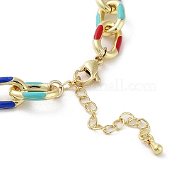 Messingkabel mit Emaille-Kettenhalsketten&nbsp;NJEW-L170-12G