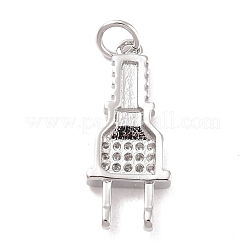 Umweltfreundliche Messing-Mikropflaster-Anhänger aus Zirkonia&nbsp;KK-K268-16P