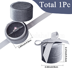 Runde Samt-Verpackungsboxen für Fingerringe&nbsp;CON-SC0001-20