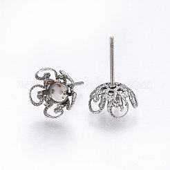Configuraciones para aretes tipo botón de acero inoxidable 201 que no se deslustran&nbsp;LS-STAS-I095-12P