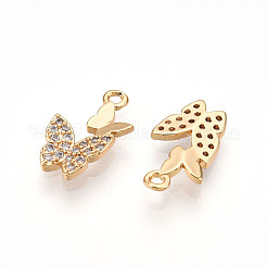 Pendentifs avec zircon cubiques à micro-pavés en laiton&nbsp;ZIRC-T016-25