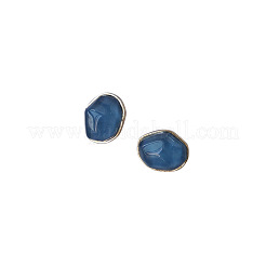 Orecchini a bottone ovali in lega di resina con 925 perno in argento sterling&nbsp;FS-WG912C0-01
