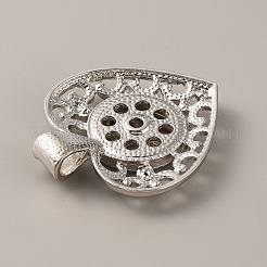 Legierung strass hängen snap basis anhänger&nbsp;FIND-WH0150-12P