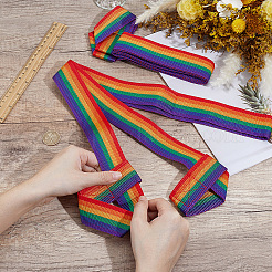2 sangle à rayures pour tapis de yoga en polyester&nbsp;AJEW-CY0002-80