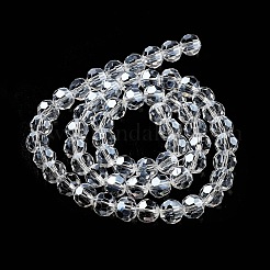 Chapelets de perles en verre transparent électrolytique&nbsp;LS-EGLA-A035-T8mm-A19