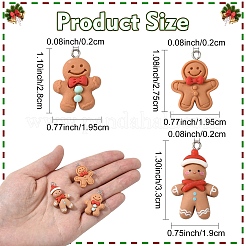 15 stücke 3 stile weihnachten undurchsichtige harz anhänger&nbsp;RESI-YW0004-76