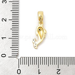 Pendentifs en laiton plaqué feuille de zircone cubique transparente&nbsp;KK-S407-13G-C