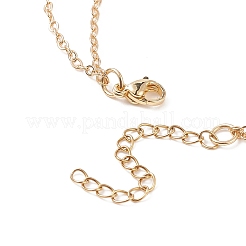Collana a doppio strato con ciondoli a stella in ottone con perline di vetro colorato per donna&nbsp;NJEW-TA00050