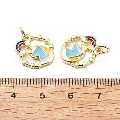 Messing Emaille Anhänger / charms&nbsp;KK-L237-028G-01