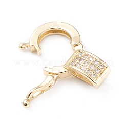 Fermagli twister in ottone micro pavé chiaro con zirconi&nbsp;X-ZIRC-L097-021G