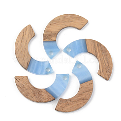 Pendentifs en résine opaque et bois de noyer&nbsp;RESI-S389-007A-C