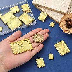 15pcs 3 Arten Messing Medaillon-Anhänger&nbsp;FIND-CJ0004-73