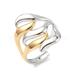 Verstellbare Manschettenringe aus Edelstahl 304&nbsp;RJEW-S626-01GP-C