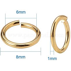 Anneaux de jonction ouverts en laiton&nbsp;KK-PH0006-8mm-G