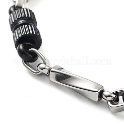 201 bracelets à maillons en acier inoxydable&nbsp;BJEW-Z023-02C
