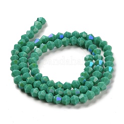 Fili di vetro in giada imitazione di colore solido opaco&nbsp;GLAA-F029-P4mm-D07