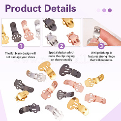 60 Stück flache Schuhclips aus Eisen&nbsp;JX109A