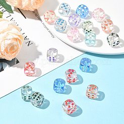 20 Stück transparente Acrylperlen mit UV-Beschichtung&nbsp;OACR-FS0002-39