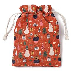 Aufbewahrungsbeutel aus Stoff mit weihnachtlichem Motiv&nbsp;LS-ABAG-F010-02B-01