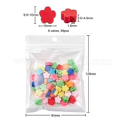 80 Stück 8 Farben handgefertigte Polymer Clay Perlen&nbsp;CLAY-YW0001-42
