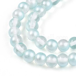 Perles de verre transparentes de peinture de cuisson&nbsp;X1-DGLA-N011-6mm-05