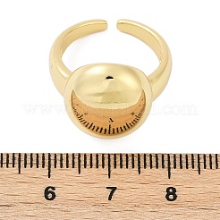 Ovale offene Manschettenringe aus Messing für Damen&nbsp;RJEW-G343-16G