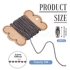 DIY-Kits zur Herstellung von Kugelketten-Halsketten&nbsp;DIY-TADJ0001-03